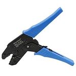 Heschen Ratchet Crimper Plier, HS-30J, Insulated Cable Terminals Crimping Tools, Use for 1-2.5-6 mm² (20-10 AWG), Blue