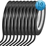 Cridoz 10 Rolls 1/8 Pinstripe Tape Dry Erase Board Tape Whiteboard Thin Tape Lines Pinstriping Graphic Chart Line Grid Marking Tape, 108 Feet Per Roll