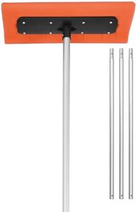 VEVOR Snow Roof Rake, 17.7'' Foam Blade, 7.3-18.4 ft Adjustable Roof Snow Scraper, Extension Tubes & Non-Slip Handle, Snow Removal Tool for Solar Panels, House, Roof Leaves, Debris Clearing