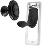 Scooch Wingback Pop Up Phone Grip, Stand, and Car Mount for Smartphones [Two-Way Stand] Compatible with Any Smartphone and Most Cases, Works with Magnetic Car Mounts (Clear, Wingmount Bundle)