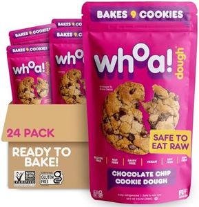 Whoa Dough Ready to Bake Cookie Dough Chocolate Chip – Certified Non-GMO, Kosher, Gluten Free – Plant-Based Snack Dough Made with Real Ingredients – 24 Pack