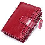 FALAN MULE Small Wallet for Women Genuine Leather Bifold Compact RFID Blocking Small Womens Wallet