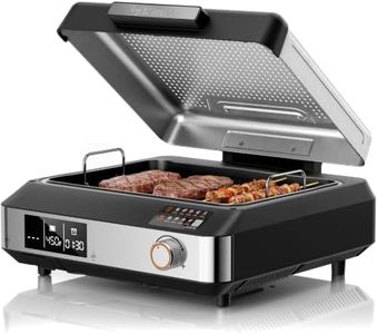Kismile Smokeless Indoor Grill & Electric Griddle, 2-in-1 Countertop Grill