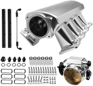 Endxedo 92MM Intake Manifold with Fuel Rails + Throttle Body & Throttle Position Sensors TPS IAC Compatible with Chevrolet GMC Pontiac LS LS1 LS2 LS6 Silver