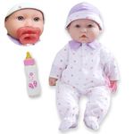 JC Toys, La Baby 16-inch Purple Washable Soft Baby Doll with Baby Doll Accessories - for Children 12 Months and Older, Designed by Berenguer