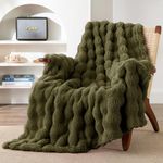 EXQ Home Rabbit Faux Fur Throw Blan