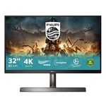 PHILIPS Gaming 329M1RV - 32 Inch 4K 144Hz Console Gaming Monitor, 1ms, HDR 400, Ambiglow, Speakers, USB Hub (3840 x 2160 @ 144 Hz,500 cd/m², HDMI 2.1 / DP 1.4 / USB-C/USB 3.2)