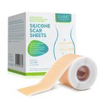 Silicone Scar Sheets, Professional Silicone Scar Sheets,Scar Silicone Tape Strips, Scar Removal Sheets for C-Section,Surgery,Burn,Keloid,Acne (1.5 Meters(4 Month Supply)