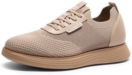 Bruno Marc Men's MaxFlex III Mesh Dress Sneakers Casual Business Oxfords Comfortable Shoes,Size 9,Khaki,SBOX2317M