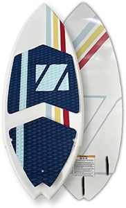 ZUP 4'11" WAKESURF Wakeboard with EVA Foam Grip Pad, Kneeboard, Wakeskate, Water Sports and Surf Board for Beginner and Intermediate Riders, Zinnebago