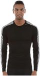 Helly Hansen Men's HH LIFA Stripe Lightweight High Performance Long-Sleeve Crewneck Thermal Baselayer Top, 998 Black, X-Large