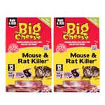 The Big Cheese Bait Block Pasta Sachets - Twin Pack, 30 Total x 10g - Kills Mice and Rats, Pest Control for Kitchen & Food Prep Areas - Rat Killer For Mouse Traps - Super Strength Rat Poisoning