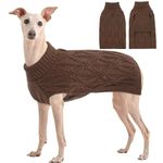 Kuoser Warm Dog Jumper, Dog Sweater, Dog Jumpers Medium Size, Dog Jumpers Small, Dog Fleece Jumper,Dog Jumper Large, Dog Autumn Jumper Brown XL