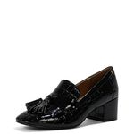 Donald Pliner Women's Kressi Crocco Patent Loafer, Black, 11