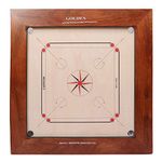 KD Sports Golden Carrom Board Antique Indoor Board Game Approved by Carrom Federation of India & Maharashtra Carrom Association (36mm, Jumbo) for all ages