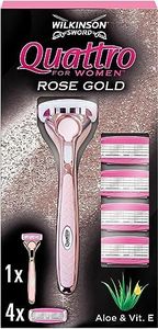 Wilkinson Sword 7001143Z Quattro For Women Rasoir Rose Gold 5 Unités