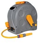 Hozelock Compact Enclosed Reel with 25 m Hose and Connectors - Colour May Vary