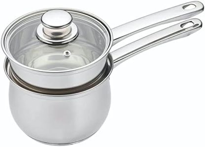 KitchenCraft Induction Bain Marie/Double Boiler Porringer, Stainless Steel Bain Marie in Gift Box, 16 cm (6.3''), Silver