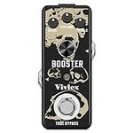 Vivlex LEF-318 Boost Guitar Effects Pedal Analog Mini Overdrive Booster Clean Boost Pure Boost Pedal for Electric Guitar and Bass with True Bypass Switch, Full Metal Shell