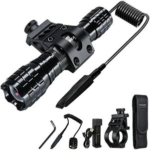 DARKBEAM Torcia a infrarossi 940nm LED, Deve Funzionare con Dispositivo a Visione Notturna IR, Ricaricabile Invisibile Tattica Torce Infrarosso Luce per Caccia, Osservazione, Incluse Batteria e clip
