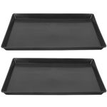 SUPVOX 2Pcs Dog Crate Pan Dog Crate Tray Replacement Bird Cage Bottom Plastic Tray for Pet Cages Small Dogs Crates and Kennels Black