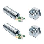 HIZEFSOO 2PCS Small Pocket Pill Box Portable Mini Pill Organizer Case Waterproof Metal Pill Holder Medication Pill Boxes Medicine Bottle for Outdoor Camping Travel 7 Day Vitamin Organizer (Silver)