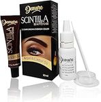 Demure Eyebrow Dye Kit, Professional Formula Brow Tint - contains Argan Oil & Castor Oil (Omega 6, Carotene, Vitamins А, Е, F), Fast and Safe Results (1.0 Black)