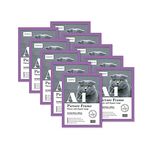 Almost Frameless A4 Purple Picture Frame Set of 10, Display A4 Picture Gallery Wall, Poster, Photo, Artwork, or Print, Purple