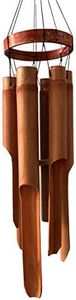 Ankinte Classic Bamboo Wind Chimes with Circle Top, Wood Wooden Wind Chimes Outdoor, Deep Tone Soothing Sound (34)