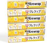 KUREHA Krewrap Plastic Cling Wrap, Pack of 6, 65 sq ft. Per Roll, Clear