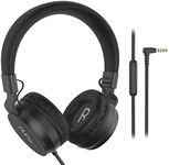 Puro Sound Labs PuroBasic Volume Limiting Wired Headphones for Kids, Boys, Girls 2+ Foldable & Adjustable Headband w/Microphone, Compatible with iPad, iPhone, Android, PC & Mac, Black