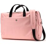 Flyook 15.6 Inch Laptop Shoulder Bag, Water-Repellent Computer Briefcase for Women, Suitable for Work, Business, and Travel, with Organizer Pocket. (Pink, 16 Inches)