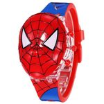 SWADESI STUFF Silicone Kids 3D Cartoon Character Digital Watch For Boys (Multicolor Backlight) (Spiderman)