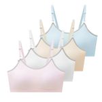 SALIA GIRL Sport Cami Bras Cotton for Teens Girls Training Bras 10-16 with Adjustable Straps, X-Large