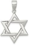 Jewelry Affairs Real Sterling Silver Star of David Pendant Charm