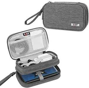 BUBM Double Compartment Storage Case Compatible with 3DS/3DS XL/New 2DS XL, Protective Carrying Bag, Portable Travel Organizer Case Compatible with 3DS/3DS XL/New 2DS XL and Accessories,Gray