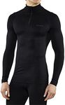 FALKE Men Standard Max Warm Tight Zip Long Sleeve, Black (Black 3000), XL