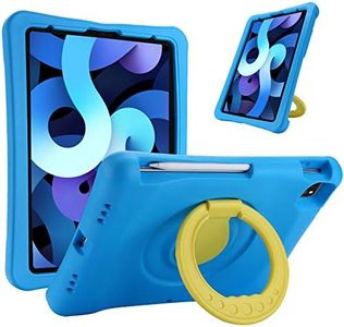 ProCase Kids Case for iPad Air 10.9" 5th Gen 2022/4th Gen 2020/iPad Pro 11 2020/2018, Shockproof Rotate Handle Fold Stand Lightweight Kids Friendly Case –Blue