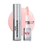 Wonderskin Lip Oil Rehab Serum - Tinted Lip Oil, Hydrating, Moisturizing, and Non-Sticky Coral Pink Lip Serum for Dry Lips (Lover)