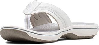 Clarks Womens Brinkley Jazz, White Synthetic, 9