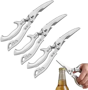 Stainless Steel Bone-Cut Kitchen Scissors, 2026 New Heavy Duty Poultry Shears, Ergonomic Multipurpose Kitchen Scissors for Home Kitchen, Professional Meat Scissors for Chef (3)