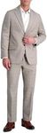 Haggar Men's Premium Stretch Tailored Fit Subtle Pattern Suit Separates-pants and Jackets, Camel - Jacket