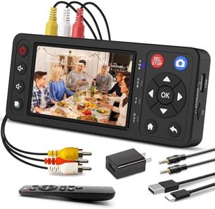 VHS to Digital Converter with 4" HD Screen, VCR to Digital Converter, Convert to MP4 Compatible with VHS, VCR, DVR, DVD, Hi8, Mini DV, Camcorders(Tapes/DVD Player Not Included)