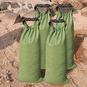 Flood Water Barrier Sand Bags - 4Pcs Thickened Long Canvas Flood Protection Sandbags with Insert Buckle Reusable Quick Flood Barrier for Home Door Window Basement Garage Floor Flood Control - 11"x28"