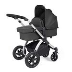 Ickle Bubba Stomp Luxe 2-in-1 Pushchair - Silver/Charcoal Grey/Black