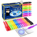 GIFTINBOX Invisible Ink Pen, 16PCS Spy Pen for Kids with UV Light Magic Marker for Secret Message, Valentine Party Favors Set for Kids, Classroom Prize Exchange Gift for Students, Valentines Gift for Kids Boys Girls