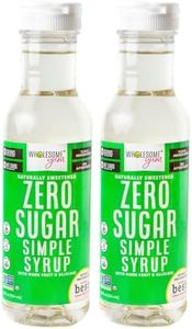 Wholesome Yum Keto Simple Syrup - Skinny Sugar Free Simple Syrup With Monk Fruit & Liquid Allulose - Natural Sweetener For Drinks, Cocktails, Coffee, & Cooking - Low Carb (12 fl oz, 2 Pack)