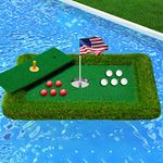 PLBBJH Floating Golf Green for Pool, Various Sizes (35"x24"/47"x35"/63"x47") to Suit Your Needs, Floating Chipping Green-Ideal for 2-4 Golfers Competing and Improving Skills in Outdoor and Pool Games