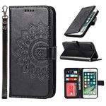 ELTEKER Phone Case Compatible with iPhone 6/6S Wallet Case,Premium Leather Card Holder Card Slot Magnetic Closure Flip Kickstand Women Wallet Case for iPhone 6/6S - Black