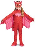 Disguise PJ Masks Owlette Costume, Deluxe Kids Light Up Jumpsuit Outfit and Character Mask, Toddler Size Large (4-6x) Red